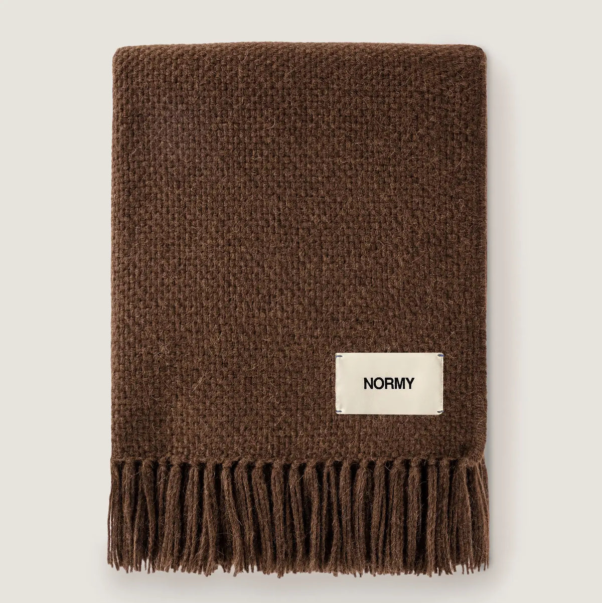Alpaca Wool Blanket, Cocoa