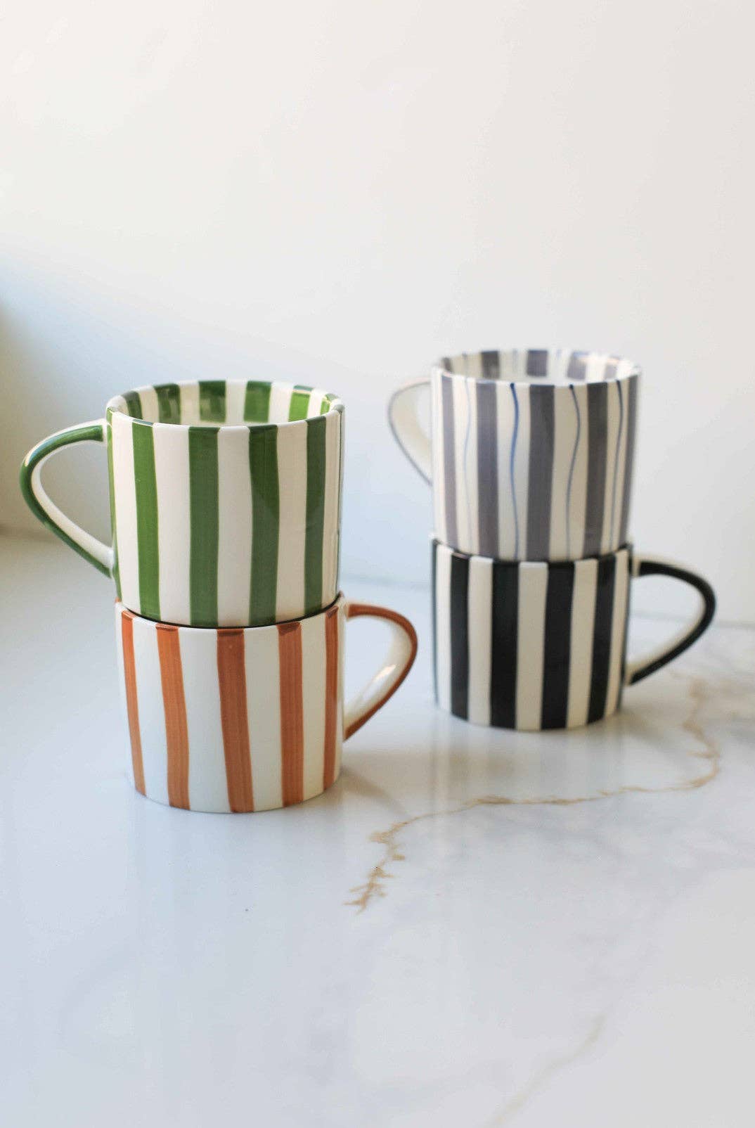Ceramic Striped Mugs
