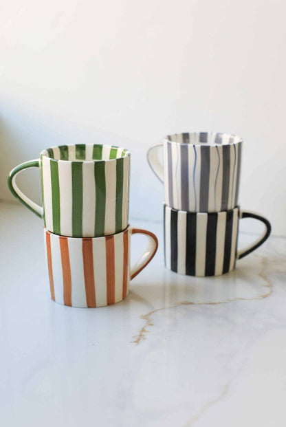 Ceramic Striped Mugs