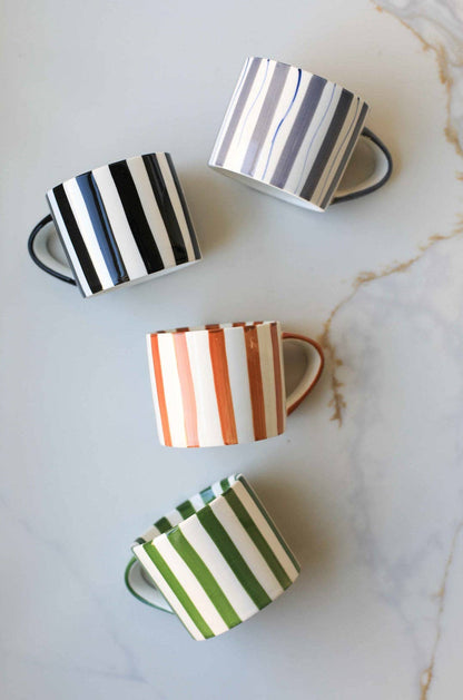 Ceramic Striped Mugs