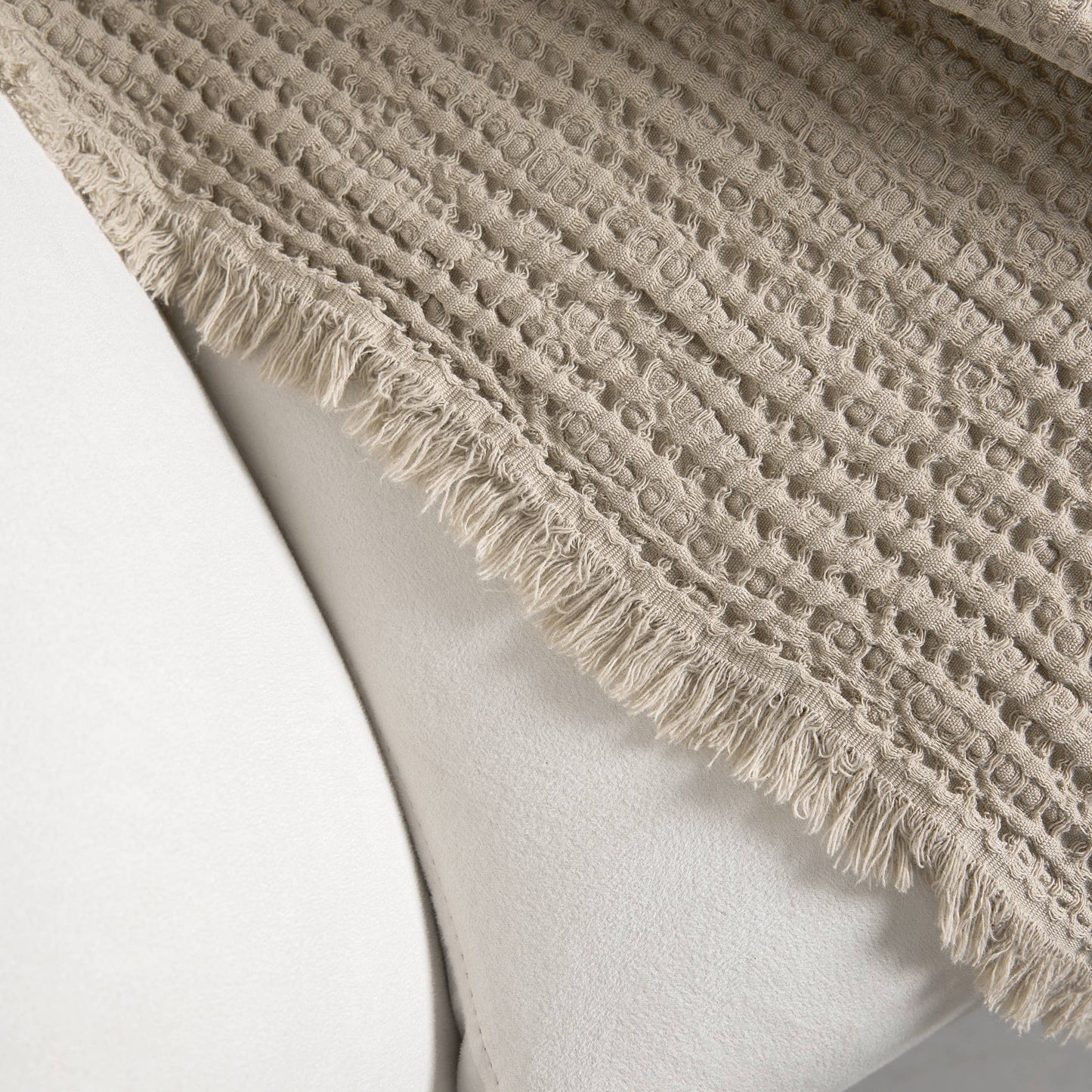 Cotton Waffle Throw | Taupe