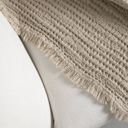Cotton Waffle Throw | Taupe