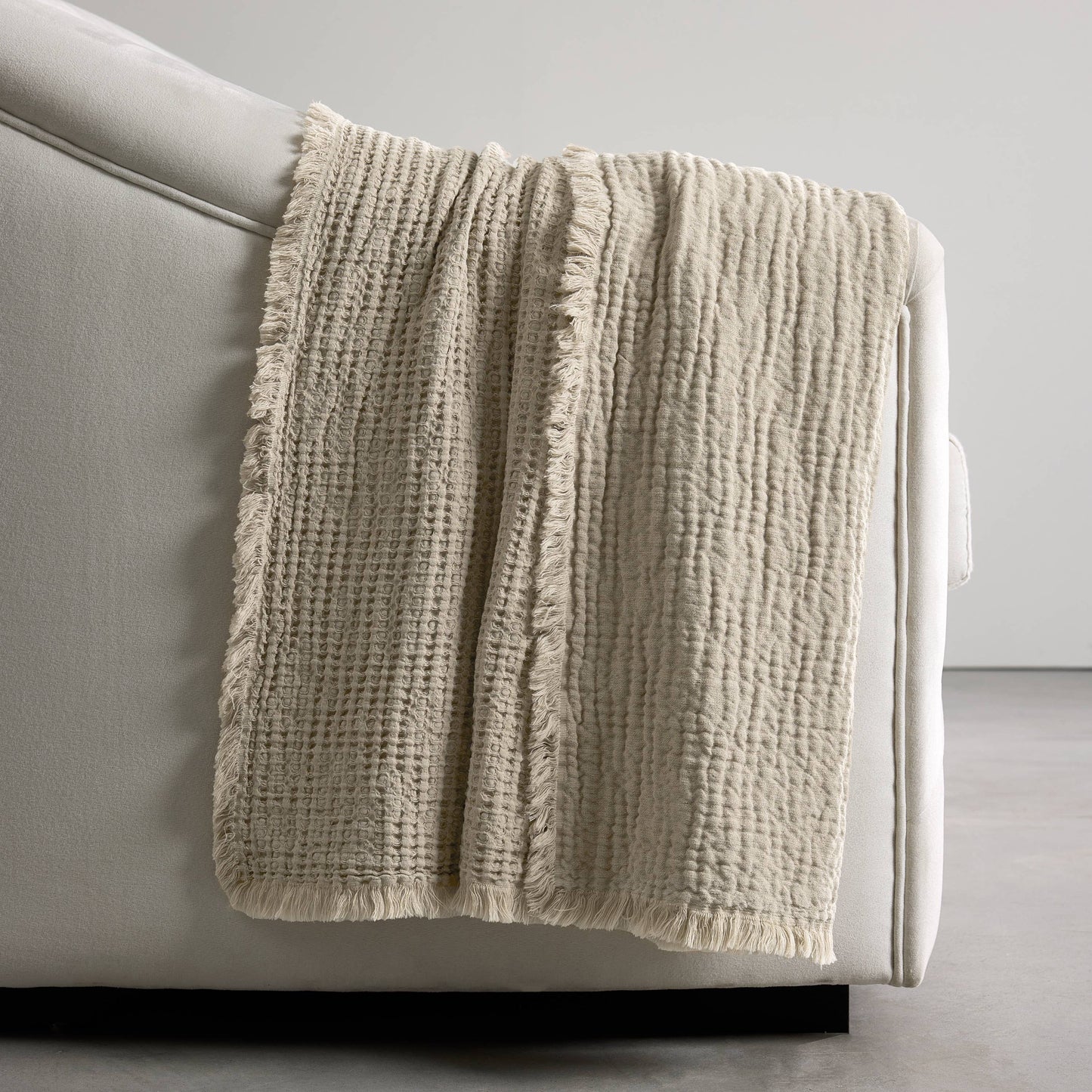 Cotton Waffle Throw | Taupe