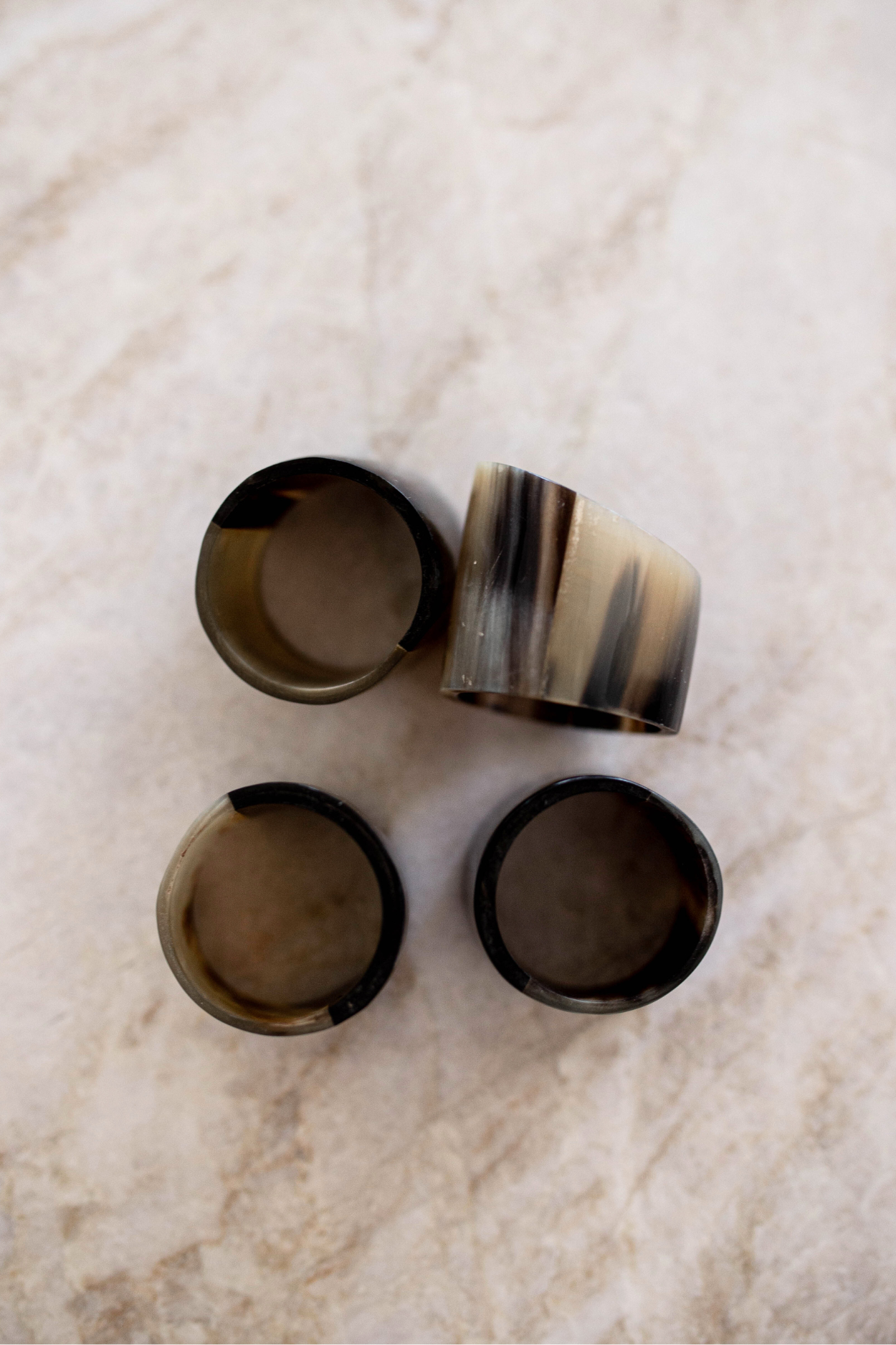 Recycled Horn Napkin Rings