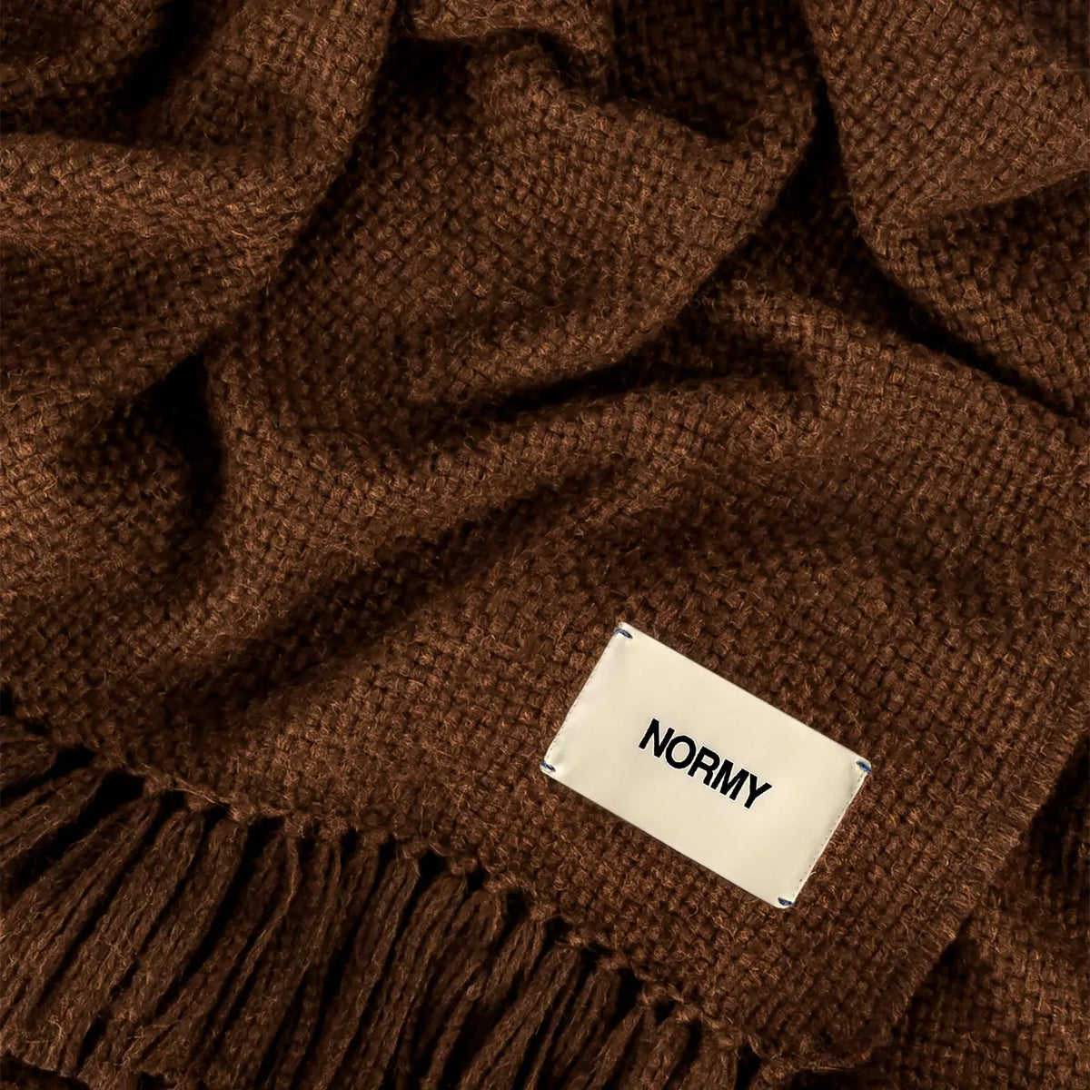 Alpaca Wool Blanket, Cocoa