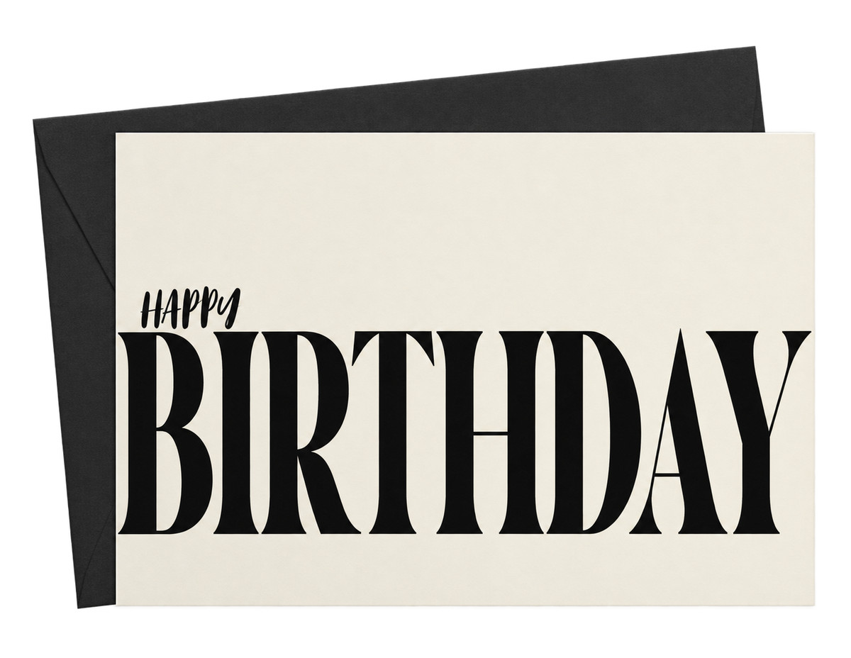 Simple Happy Birthday Greeting Card