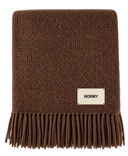 Alpaca Wool Blanket, Cocoa