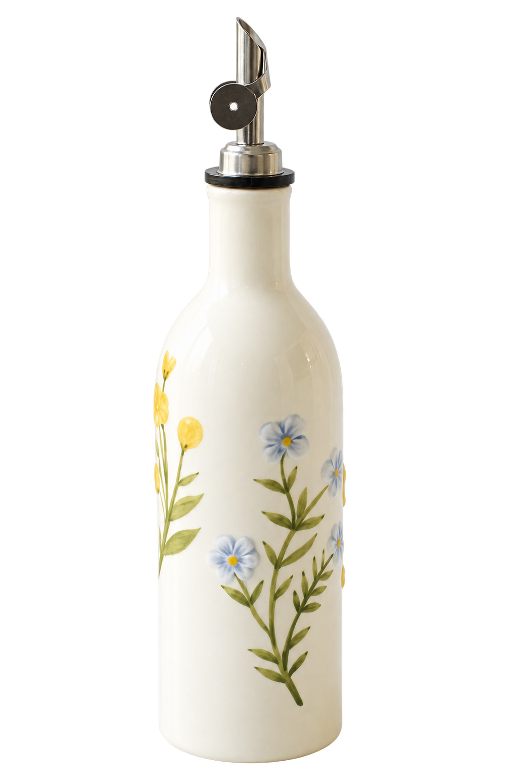 Floral Oil & Vinegar Bottle