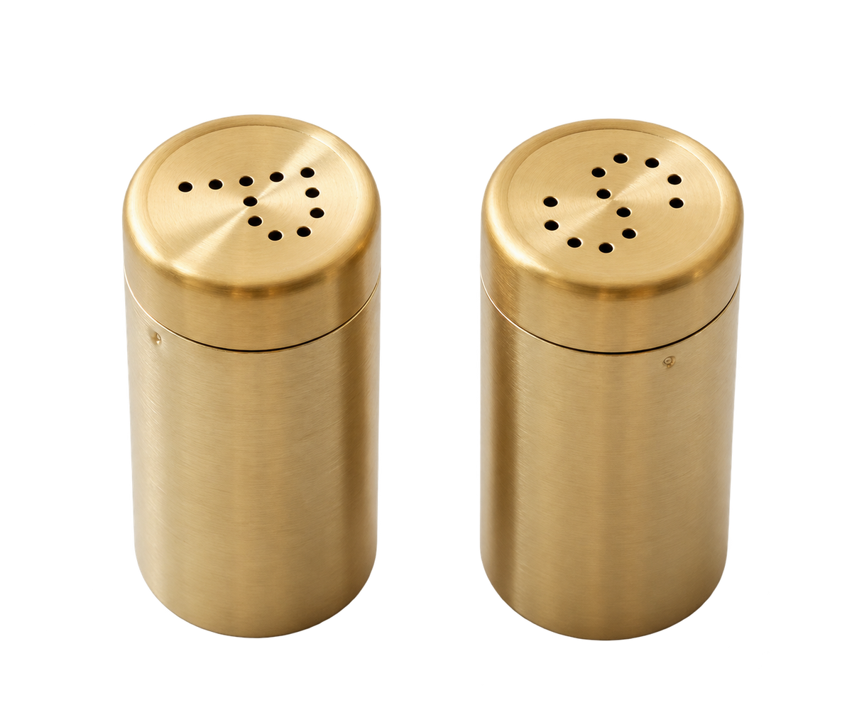 Auric Salt and Pepper Shakers