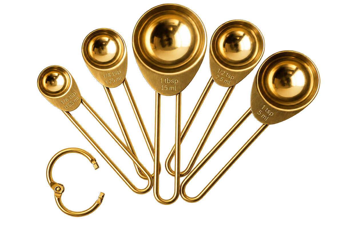 Auric Gold Stainless Steel Measuring Spoon Set