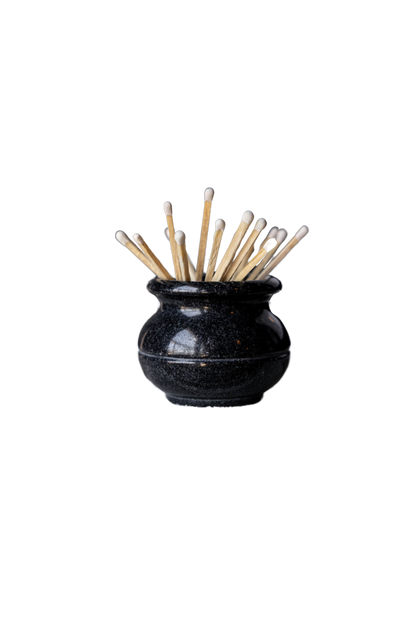 Black Marble Match Holder