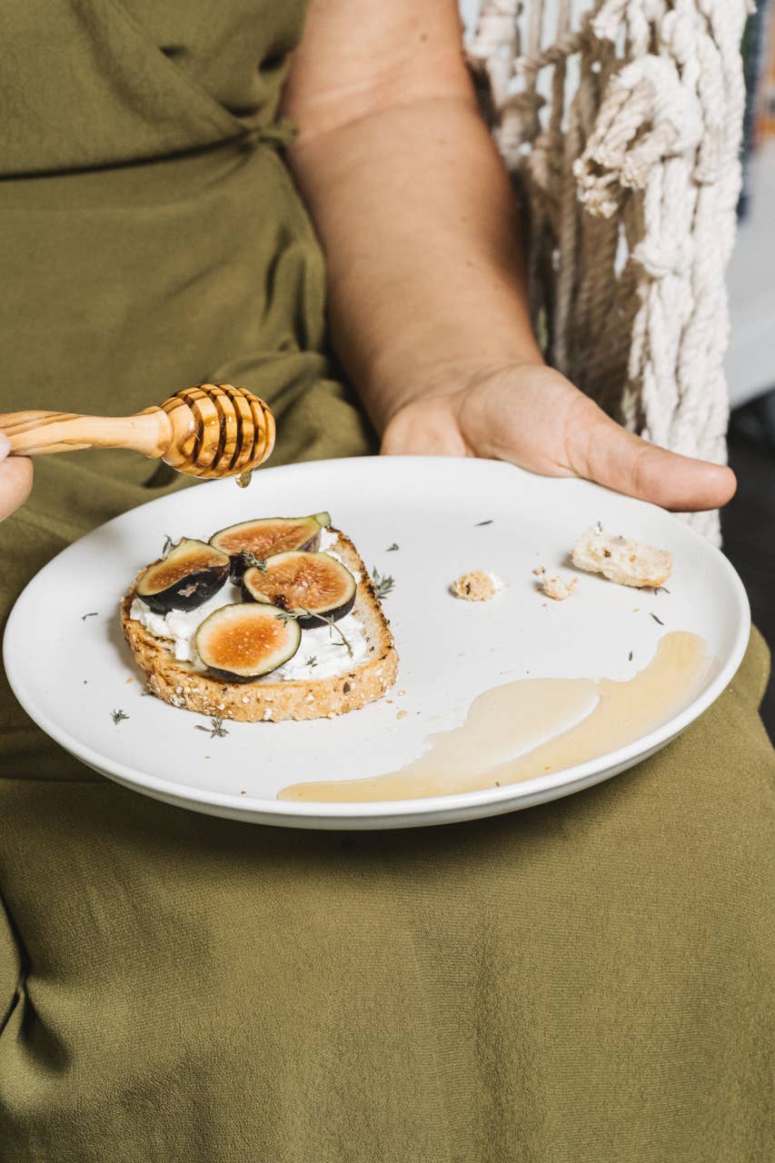 Handmade Stoneware Flat Dinner Plate | Edan 11.2"