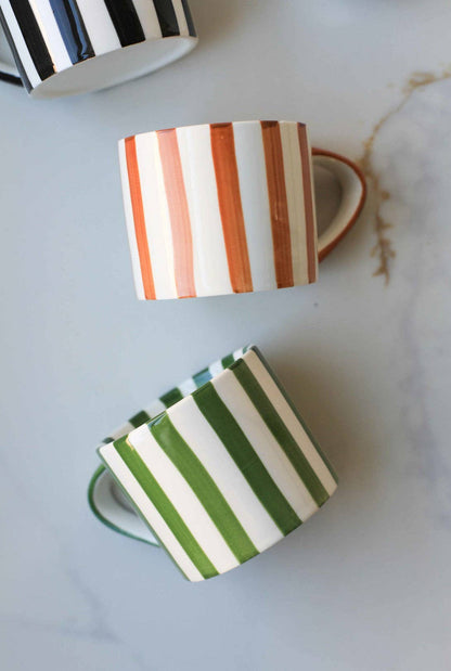 Ceramic Striped Mugs