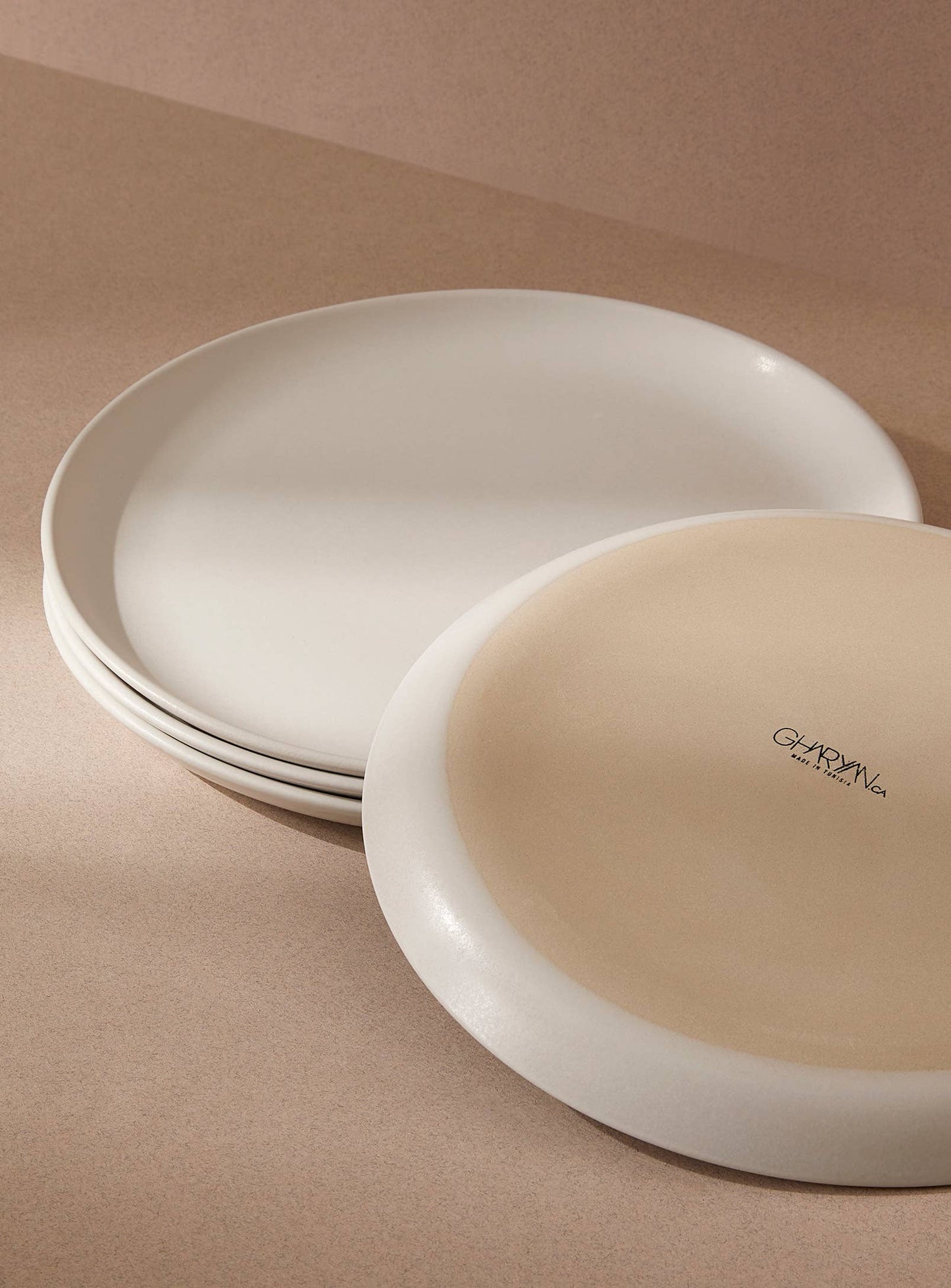 Handmade Stoneware Flat Dinner Plate | Edan 11.2"