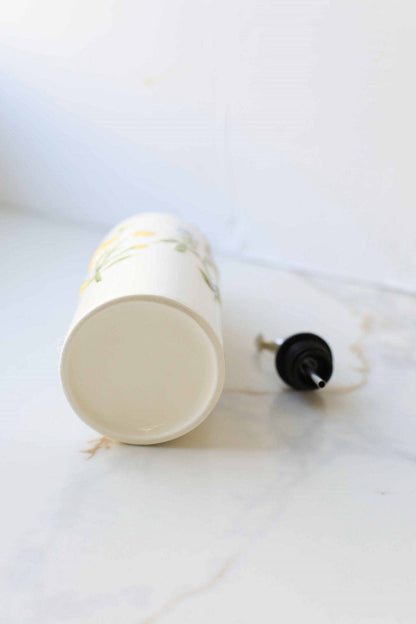 Floral Oil & Vinegar Bottle
