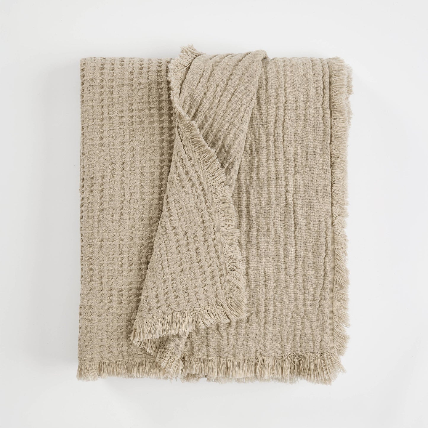 Cotton Waffle Throw | Taupe